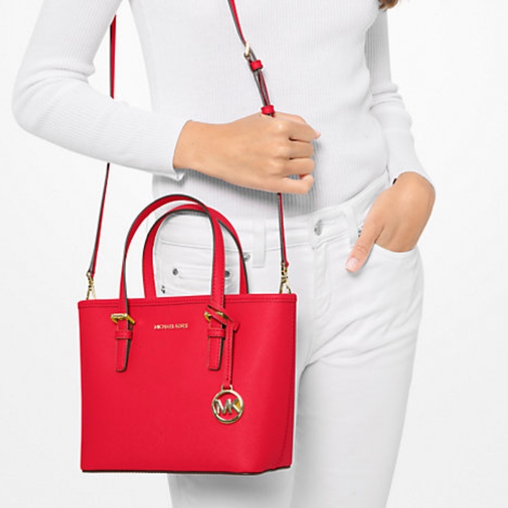 MICHAEL KORS
Jet Set Travel Extra-Small Saffiano Leather Top-Zip Tote Bag
NWT